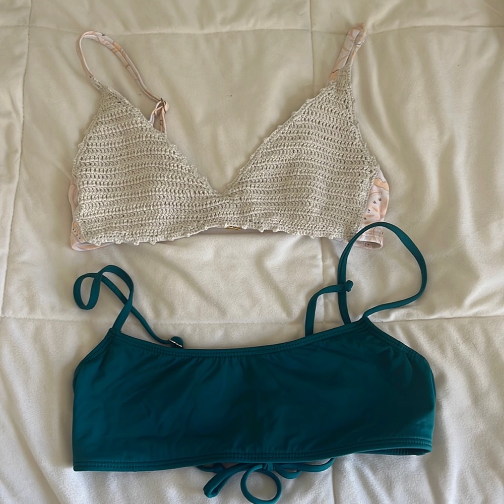 Assorted adjustable strap bikini tops